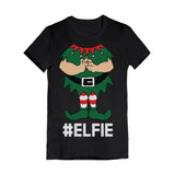 Thumbnail Elf Suit Funny Elfie Christmas Youth Kids Girls' Fitted T-Shirt Black 2