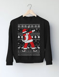 Thumbnail Dabbing Santa Funny Ugly Christmas Party Youth Sweatshirt Gray 7