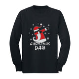 Thumbnail Dabbing Santa Christmas Dab Funny Xmas Youth Kids Long Sleeve T-Shirt Black 2