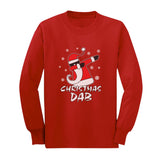 Thumbnail Dabbing Santa Christmas Dab Funny Xmas Youth Kids Long Sleeve T-Shirt Red 3