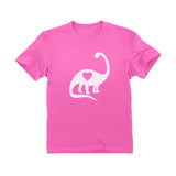 Love Dinosaur Heart Valentine's Day Gift Toddler Kids T-Shirt 