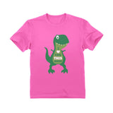 Thumbnail Valentine's Day Gift I Love You This Much T-Rex Raptor Infant Kids T-Shirt Pink 4
