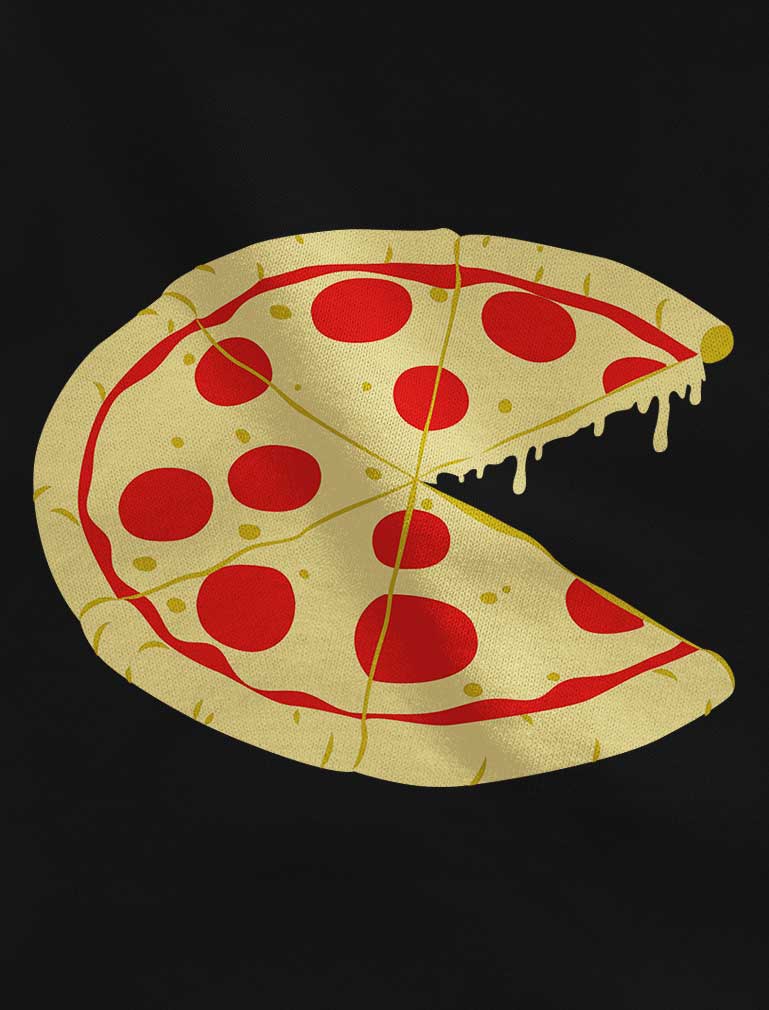 Pizza Pie & Slice Child & Women's Matching T-Shirts - Black 3