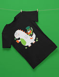 Thumbnail St. Patrick's Day Leprechaun Dragon Beer Toddler Kids T-Shirt Navy 9
