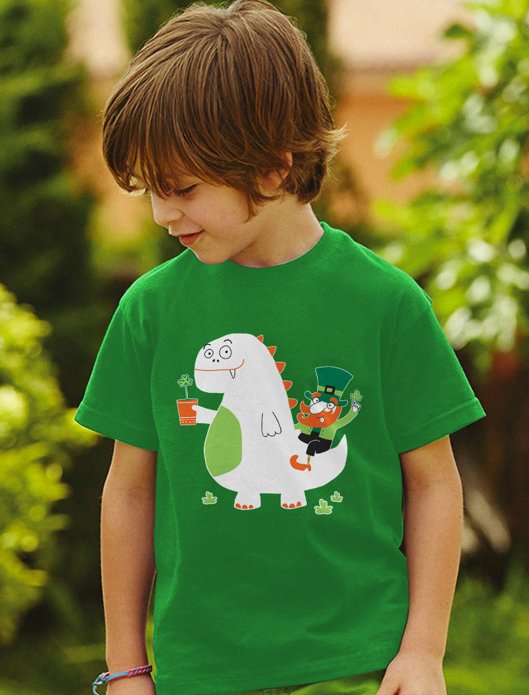 St. Patrick's Day Leprechaun Dragon Beer Toddler Kids T-Shirt - Navy 6