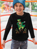 Thumbnail St. Patrick's Day Dabbing Leprechaun Youth Kids Long Sleeve T-Shirt Green 6