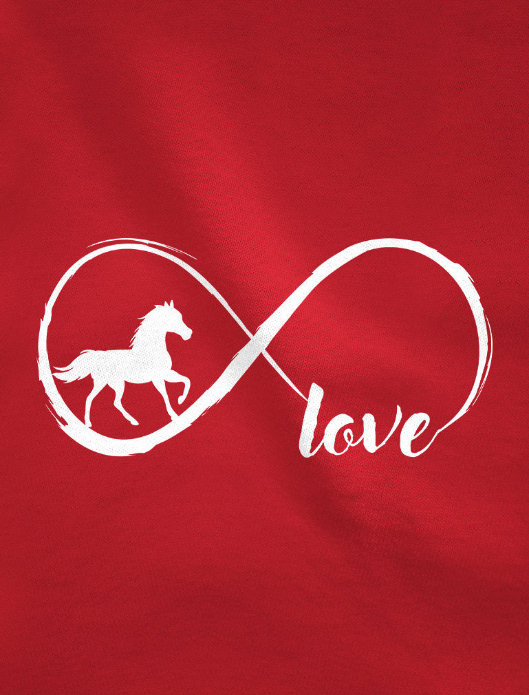 Horse Lover Gift Infinite Love 3/4 Women Sleeve Baseball Jersey Shirt - black/gray 2