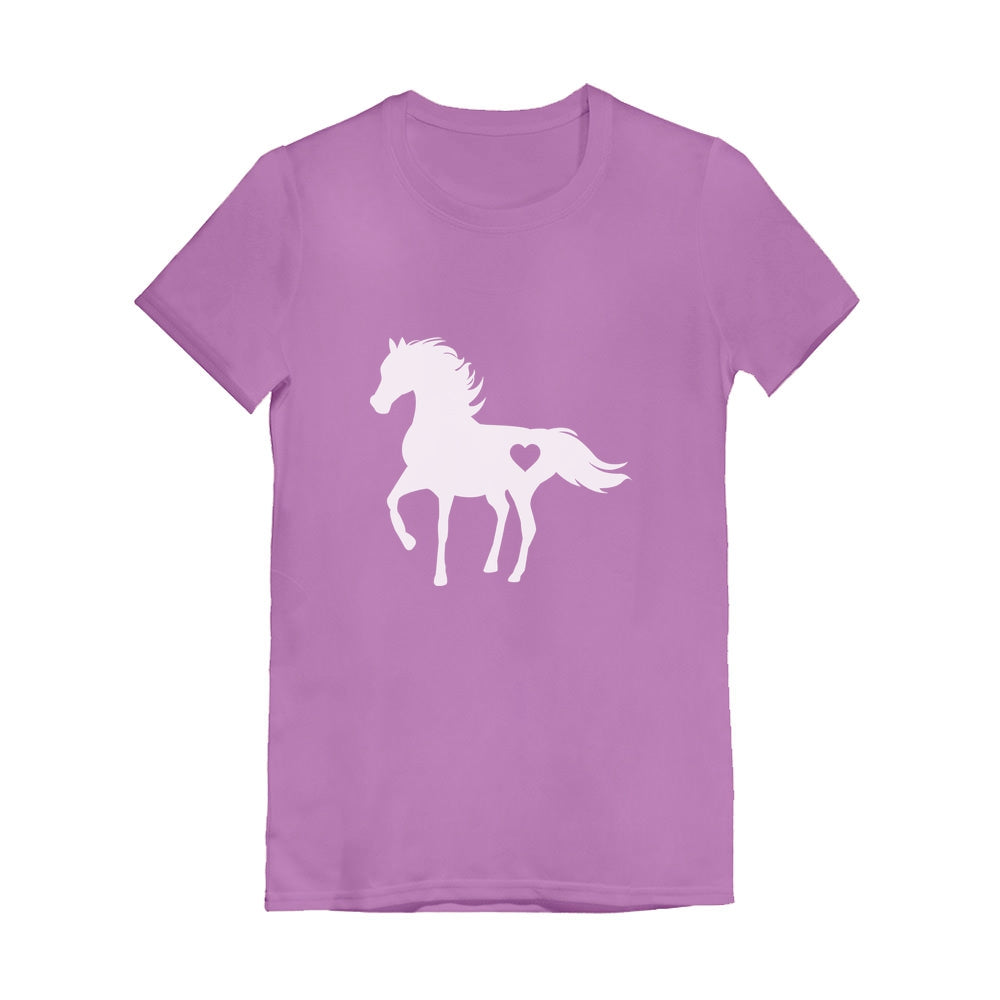 Gift For Horse Lover Youth Kids Girls' Fitted T-Shirt - Lavender 1