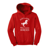 Just A Girl Who Love Horses Youth Hoodie 
