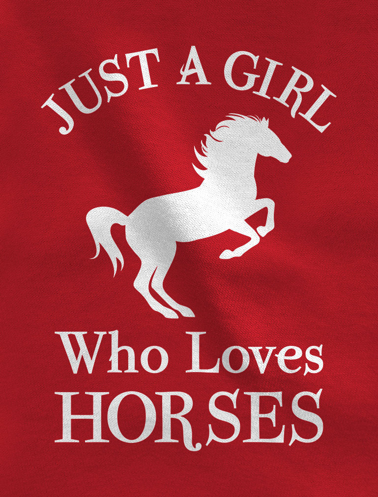 Just A Girl Who Love Horses Youth Kids T-Shirt - California Blue 5