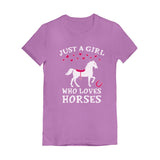 Just A Girl Who Love Horses Toddler Kids Girls' Fitted T-Shirt 