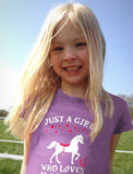 Just A Girl Who Love Horses Toddler Kids Girls' Fitted T-Shirt 