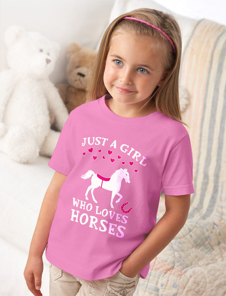 Just A Girl Who Love Horses T-Shirt - Pink 2