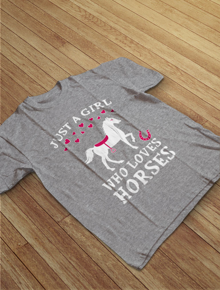 Just A Girl Who Love Horses T-Shirt - Pink 3