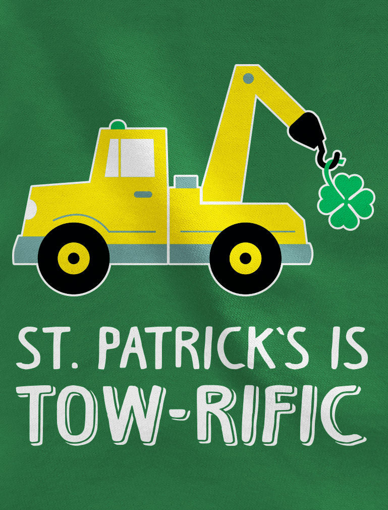 St. Patrick's Day Clover Tractor Toddler Kids T-Shirt - Gray 5