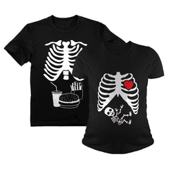 Silk Road Tees Halloween Skeleton Maternity Shirt Baby Girl X-ray Couple Matchin