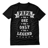 Thumbnail Papa The Man The Myth The Legend Gift for Fathers Day T-Shirt Black 1