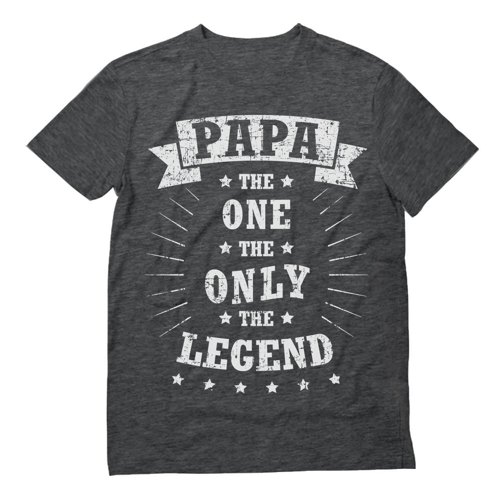 Papa The Man The Myth The Legend Gift for Fathers Day T-Shirt - Heather Dark Gray 4