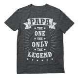 Thumbnail Papa The Man The Myth The Legend Gift for Fathers Day T-Shirt Heather Dark Gray 4