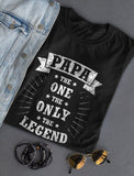 Thumbnail Papa The Man The Myth The Legend Gift for Fathers Day T-Shirt Heather Navy 8