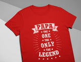 Thumbnail Papa The Man The Myth The Legend Gift for Fathers Day T-Shirt Heather Navy 7