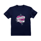 Daddy's Little Girl Kids T-Shirt With Pink Heart 