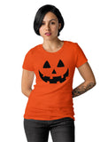 Halloween Pumpkin Face - Easy Costume Fun Smiling Head Women T-Shirt 