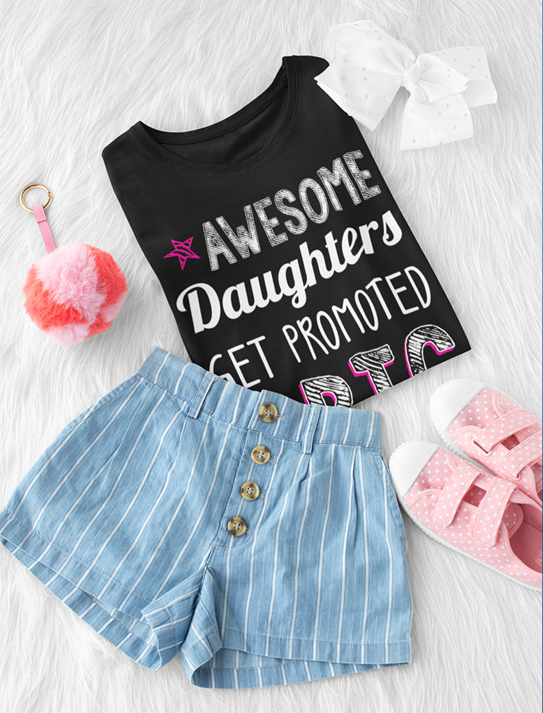 AWESOME Daughters To Big Sisters Youth T-Shirt - Gray 6