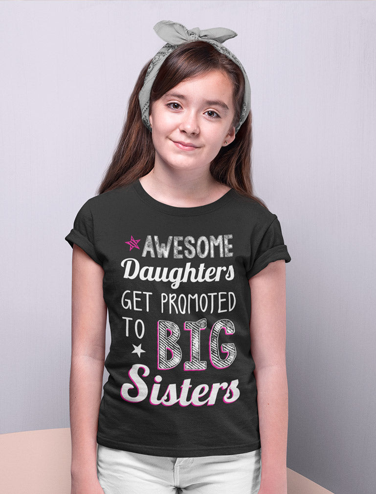 AWESOME Daughters To Big Sisters Youth T-Shirt - Gray 5