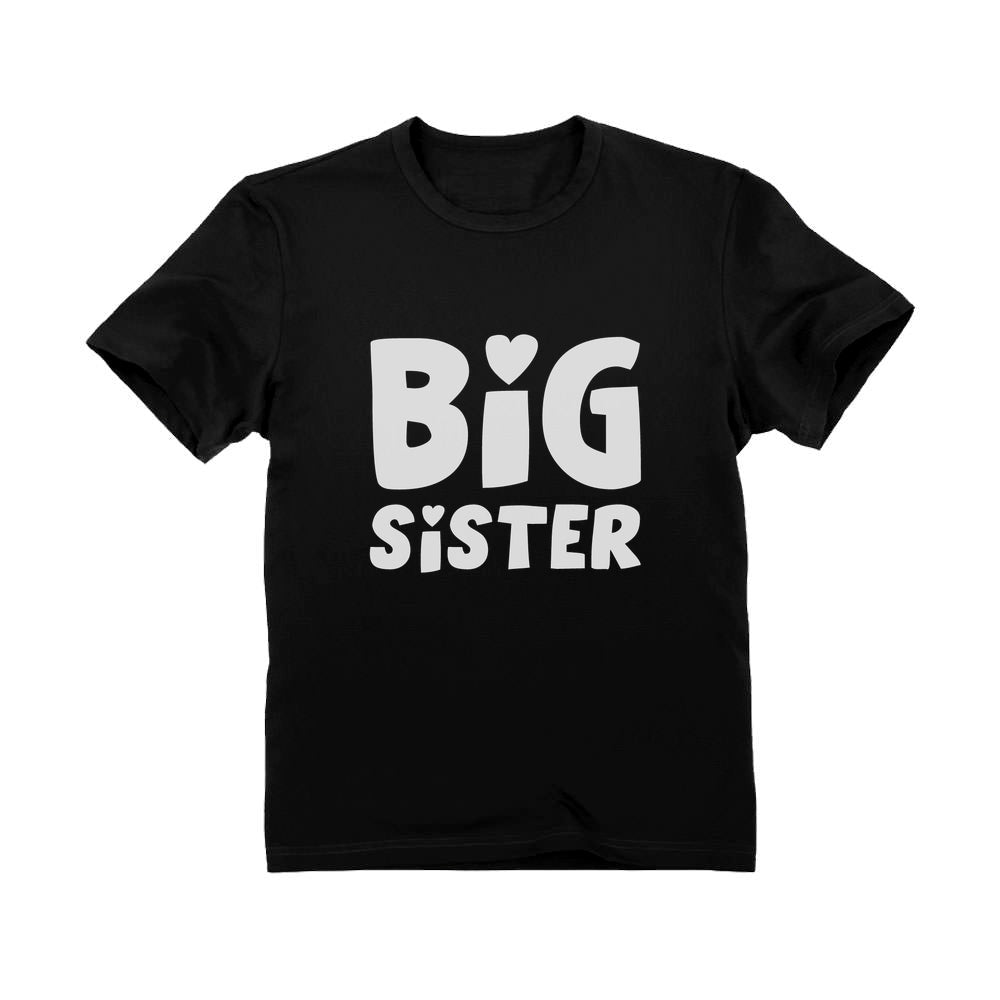 BIG Sister - Elder Sibling Gift Idea Youth Kids T-Shirt - Black 2