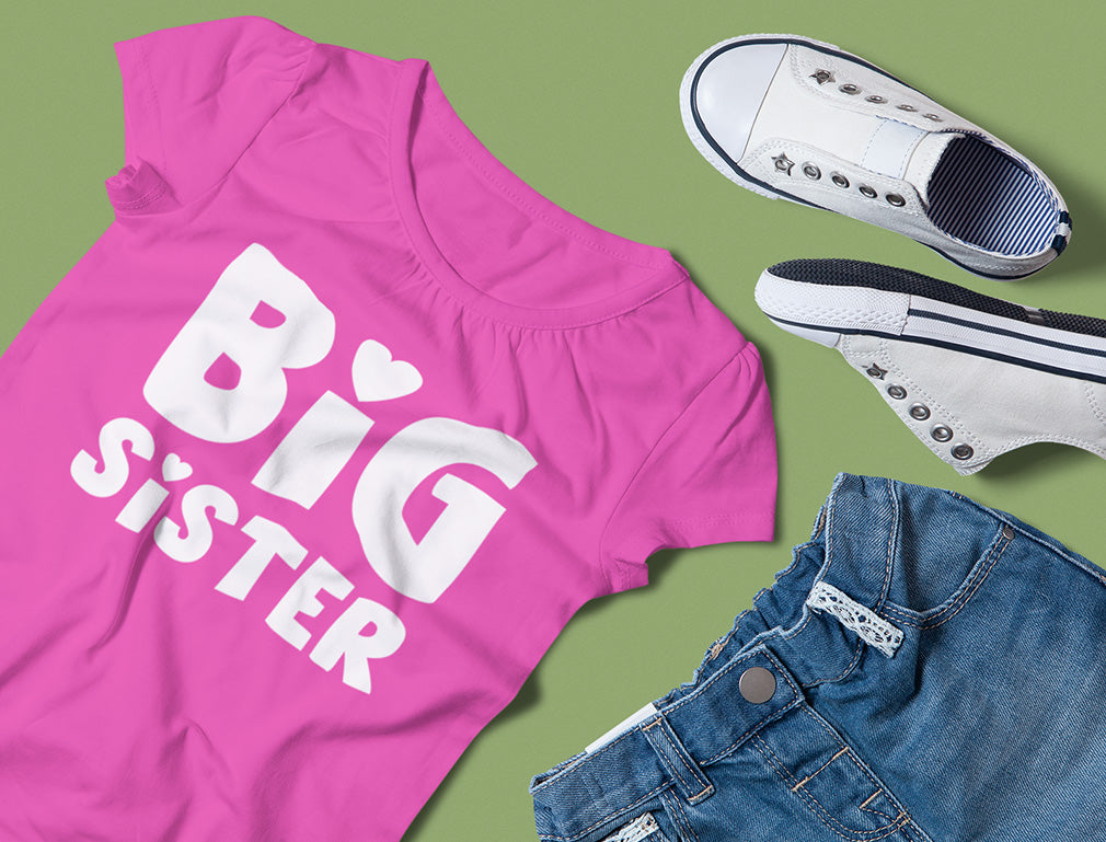 BIG Sister - Elder Sibling Gift Idea Youth Kids T-Shirt - California Blue 4