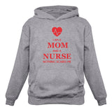 Thumbnail I Am A Mom And A Nurse Nothing Scares Me Women Hoodie Gray 1