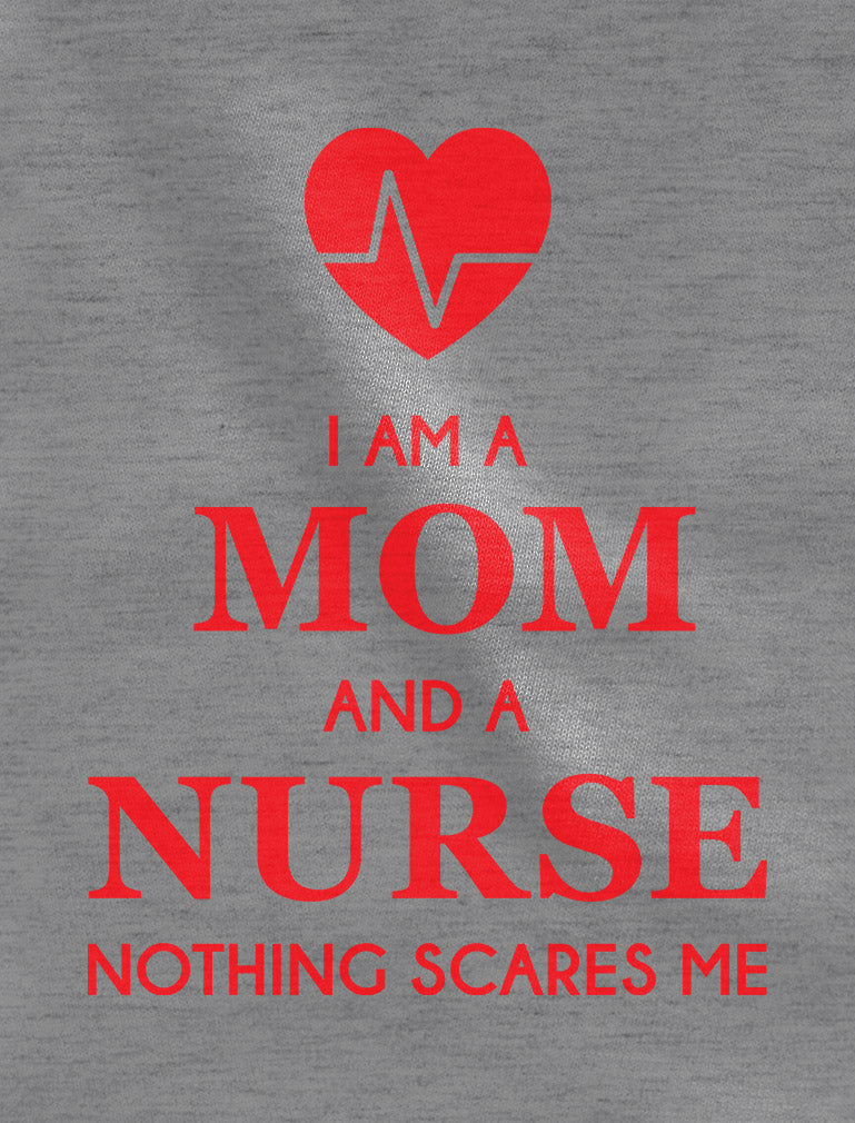 I Am A Mom And A Nurse Nothing Scares Me Women Hoodie - California Blue 5