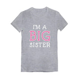 Thumbnail Elder Sibling Gift Idea - I'm The Big Sister - Cute Youth Kids Girls' Fitted T-Shirt Gray 4