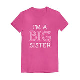 Thumbnail Elder Sibling Gift Idea - I'm The Big Sister - Cute Youth Kids Girls' Fitted T-Shirt Wow pink 5