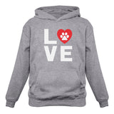 Thumbnail Dog Paw Print Love Dogs My Best Friend - Animal Lover Women Hoodie Gray 2