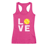 Thumbnail Love Tennis - Gift Idea for Tennis Fans Novelty Racerback Tank Top Berry 2