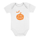 My First Halloween Baby Grow Vest - Cute Pumpkin Unisex Baby Bodysuit 