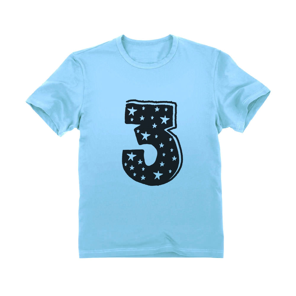 3 Kids Birthday - Superstar 3 Years Old Cute Gift Idea Youth Kids T-Shirt - California Blue 1