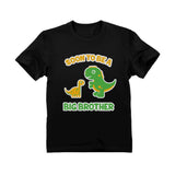 Thumbnail Soon To Be A Big Brother Best Gift - Dinosaur Raptor Youth Kids T-Shirt Black 1