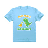 Thumbnail Soon To Be A Big Brother Best Gift - Dinosaur Raptor Youth Kids T-Shirt California Blue 2