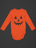 Cute Little Pumpkin Outfit Halloween Infant Jack O' Lantern Baby Bodysuit 