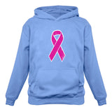 Thumbnail Distressed Pink Ribbon - Breast Cancer Awareness Women Hoodie California Blue 2