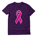 Thumbnail Distressed Pink Ribbon - Breast Cancer Awareness T-Shirt Purple 5
