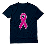 Thumbnail Distressed Pink Ribbon - Breast Cancer Awareness T-Shirt Navy 6
