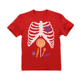 Thumbnail Candy Skeleton - Halloween Kids Toddler Kids T-Shirt Red 2