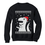 Thumbnail Ugly Christmas Sweater Big Trex Santa - Funny Xmas Sweatshirt Black 2