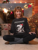 Ugly Christmas Sweater Big Trex Santa - Funny Xmas Women Sweatshirt 
