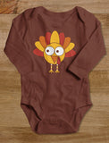 Little Turkey Thanksgiving Holiday Grow Vest Baby Long Sleeve Bodysuit