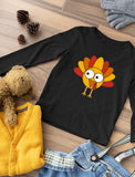 Little Turkey Thanksgiving Holiday Gift Youth Kids Long Sleeve T-Shirt 